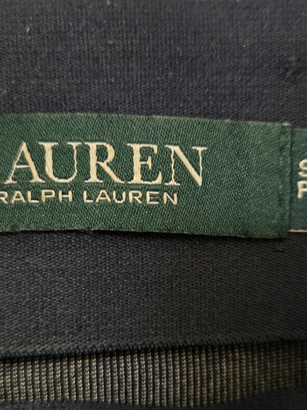 Lauren Ralph Lauren Navy and White Pinstripe Peplum Skirt Set - Picture 9 of 11